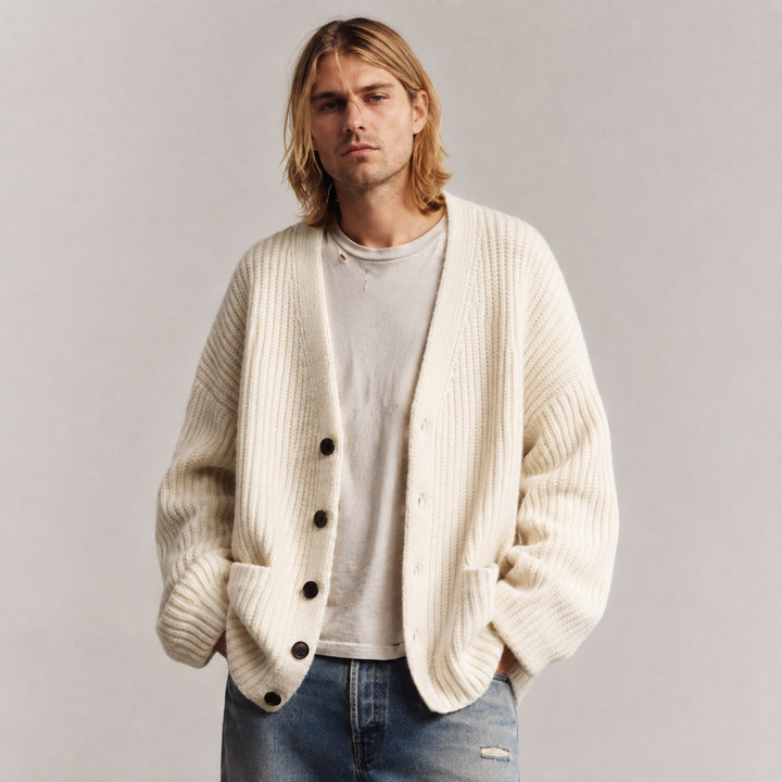 Galienne - superweicher Oversize-Cardigan mit V-Ausschnitt