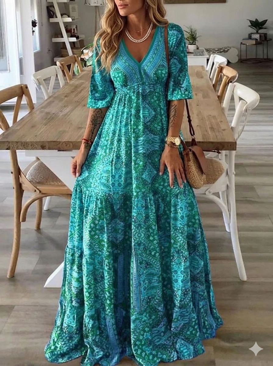 Ysavelle - Soft-Touch Boho-Kleid