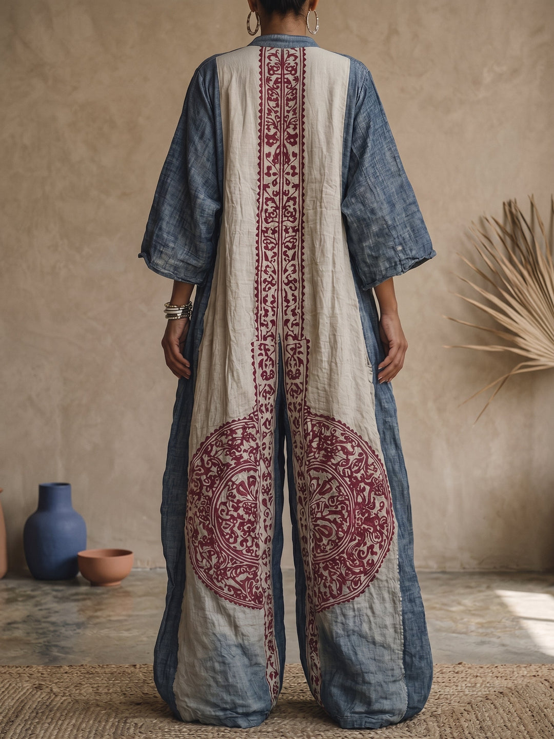 Melantha - Vintage-Print Jumpsuit mit Soft-Touch