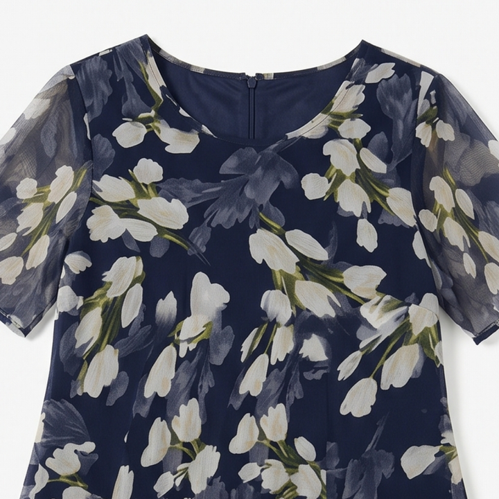 Genevora - Luftiges Midikleid mit Blumenprint