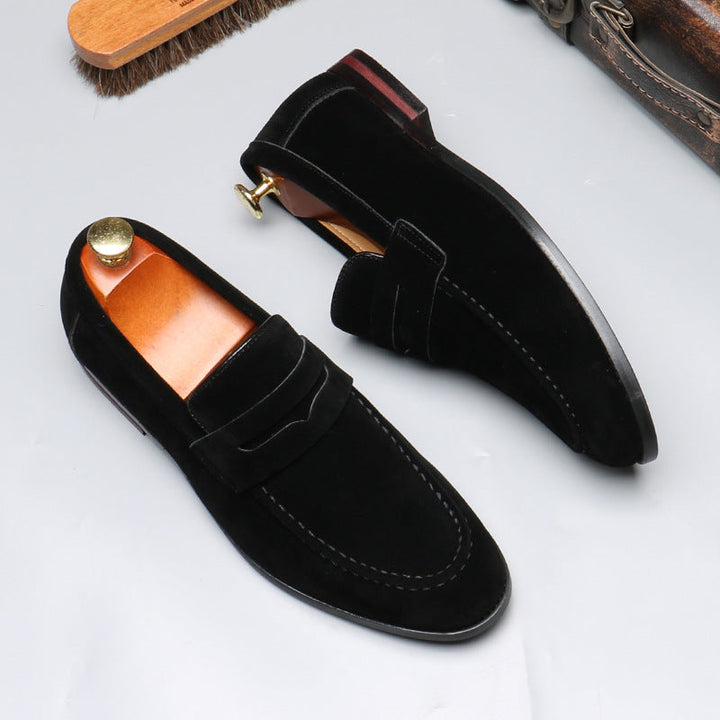 Aberic - Samtige Penny-Loafer