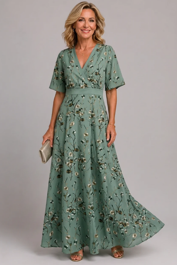 Adaline - Geblümtes Soft-Touch-Midikleid