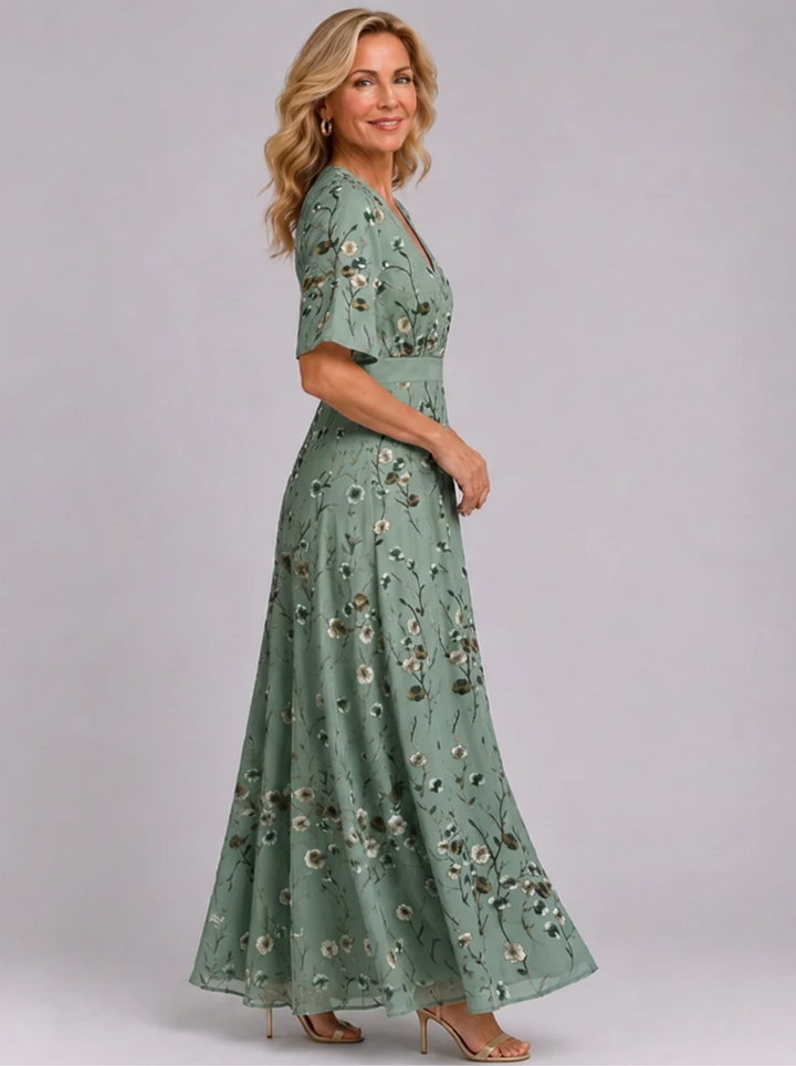 Adaline - Geblümtes Soft-Touch-Midikleid