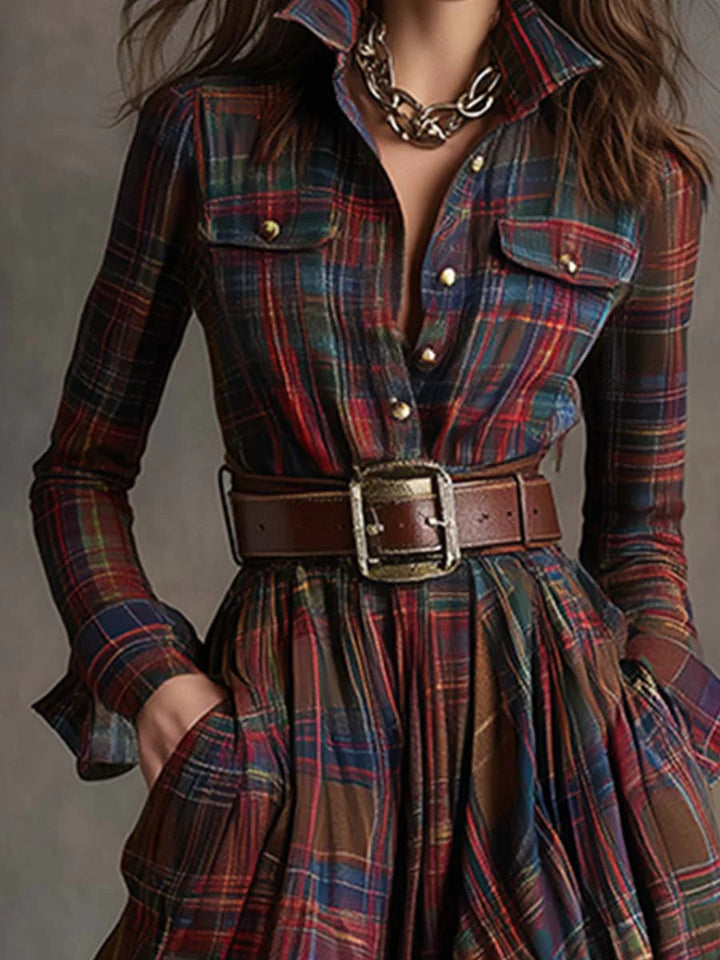 Caralisse - Premium Karo-Maxikleid