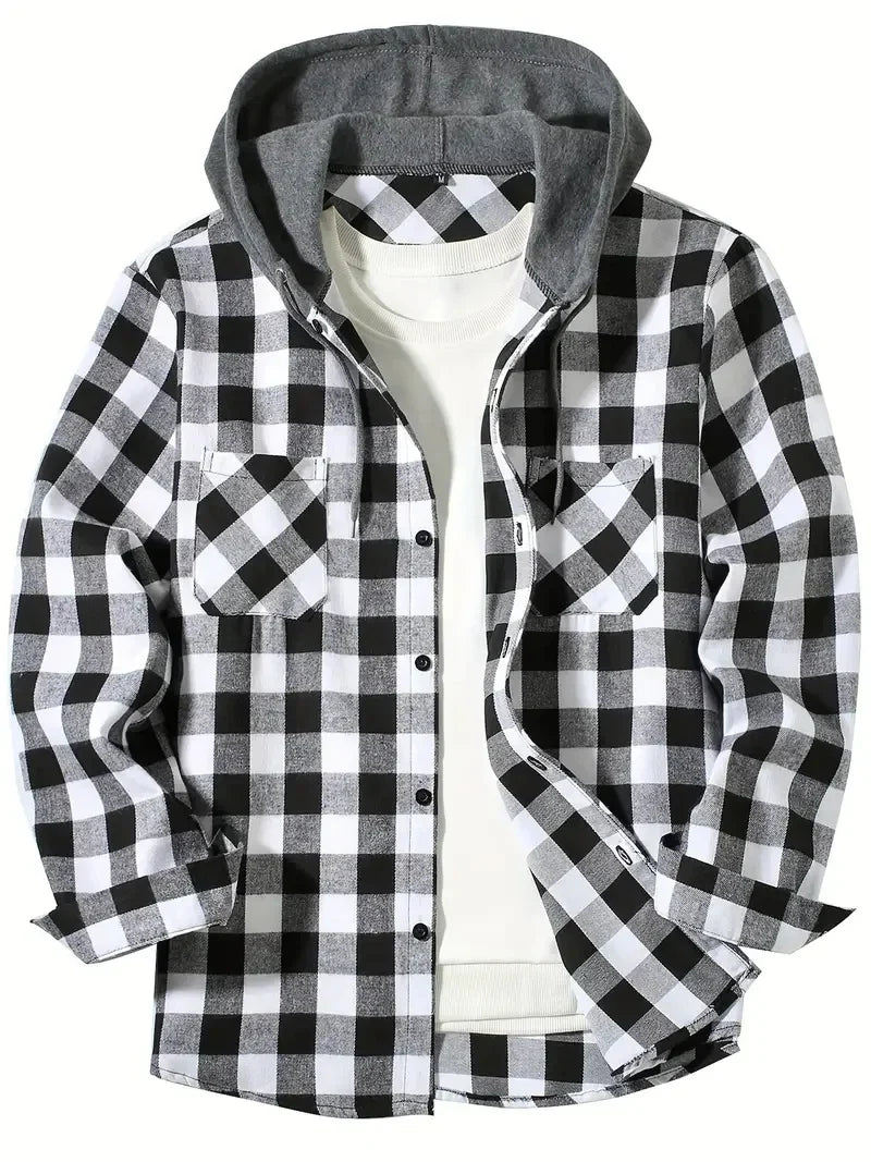 Jastor - Wattierte Karo-Jacke
