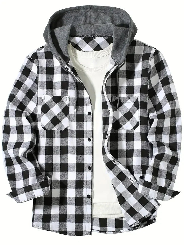 Jastor - Wattierte Karo-Jacke