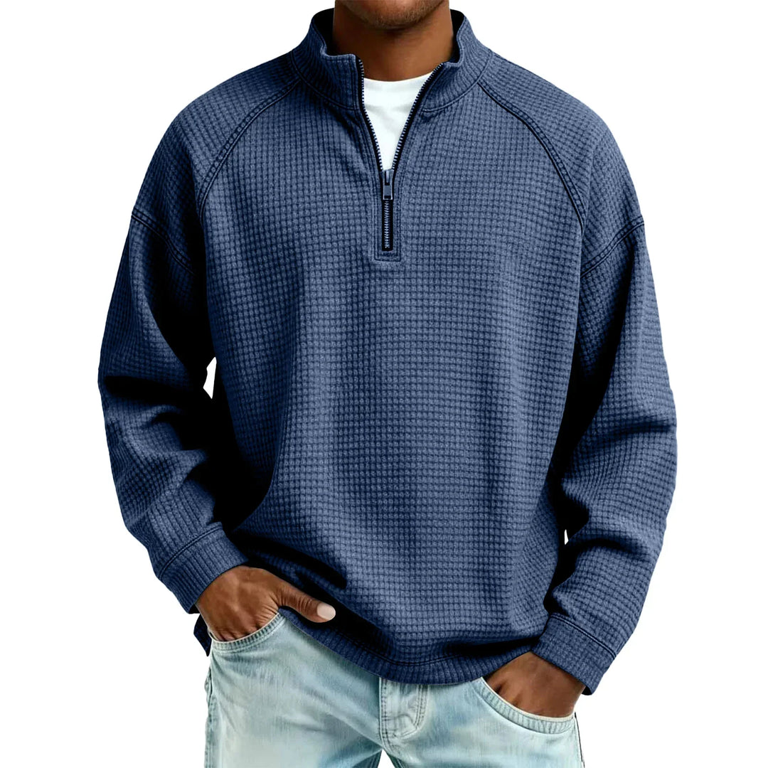 Jude - Strukturiertes Waffelstrick-Sweatshirt