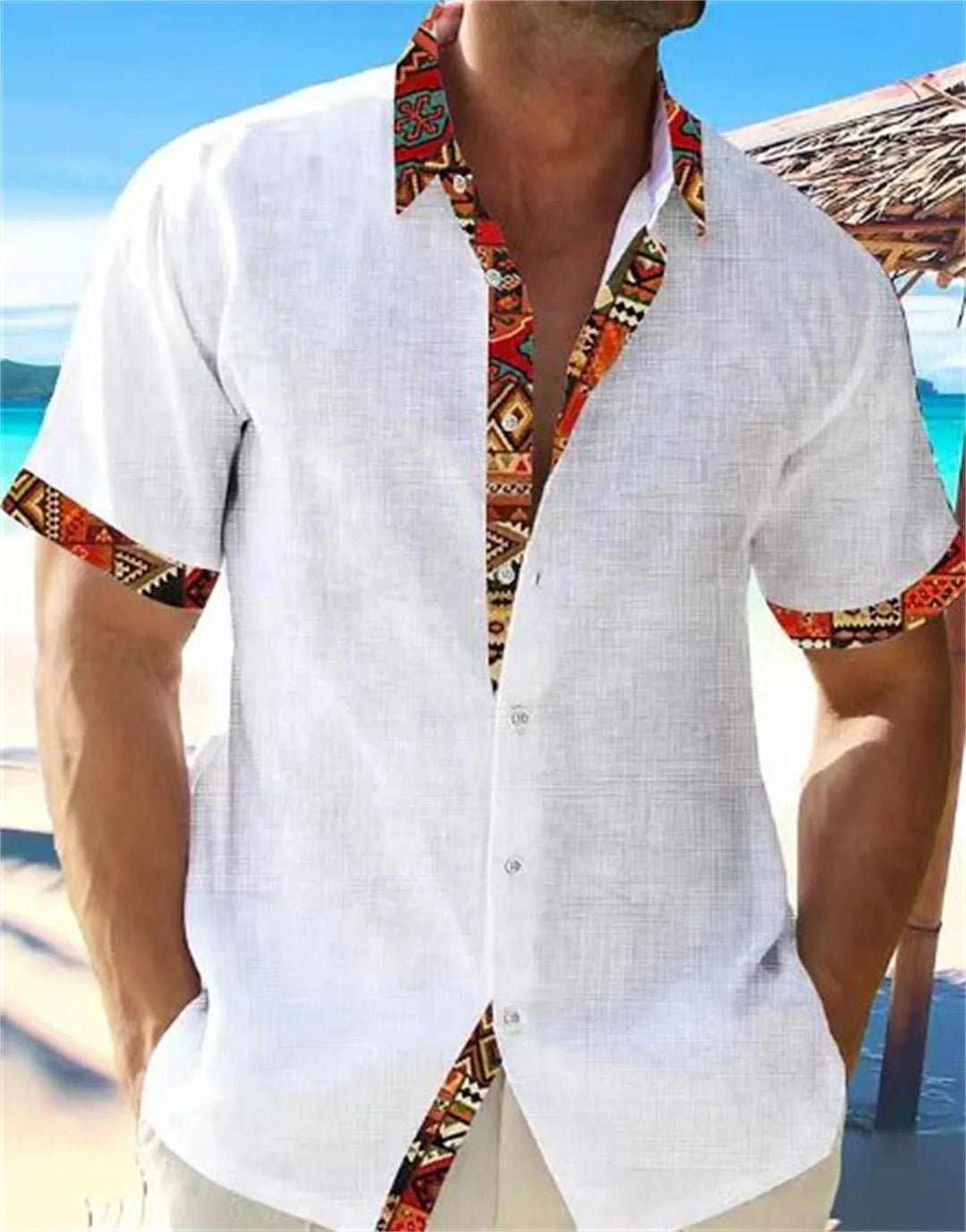 Eastcott - Freizeit-Sommerhemd mit Ethno-Print
