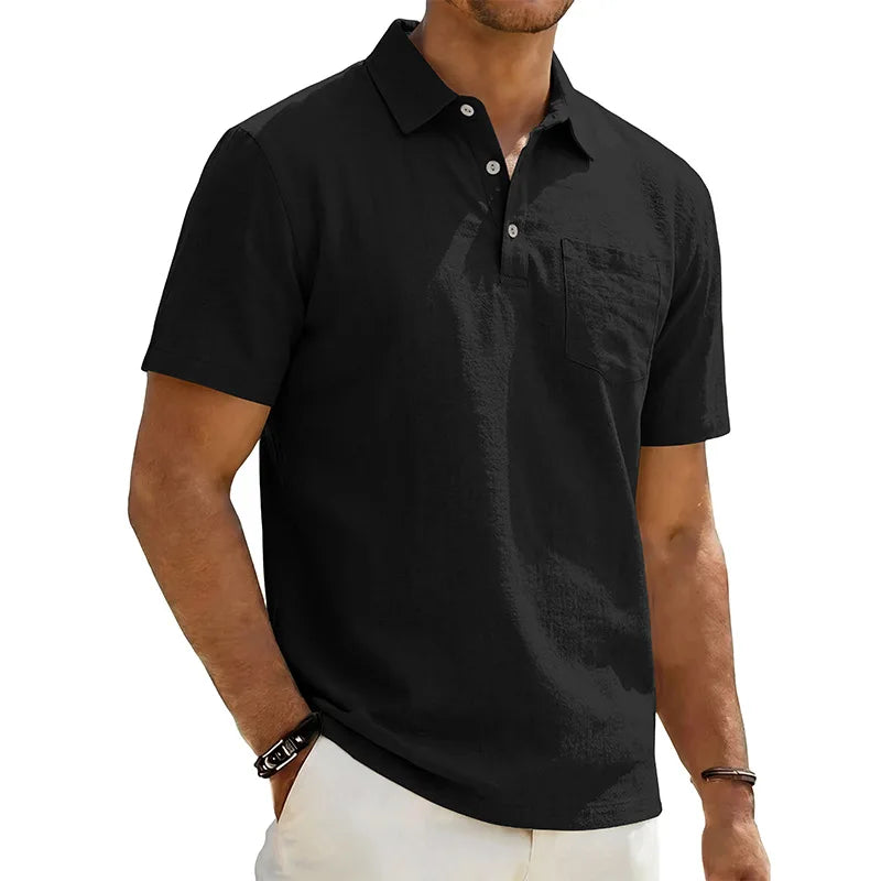 Grafton - Strukturiertes kurzärmeliges Poloshirt
