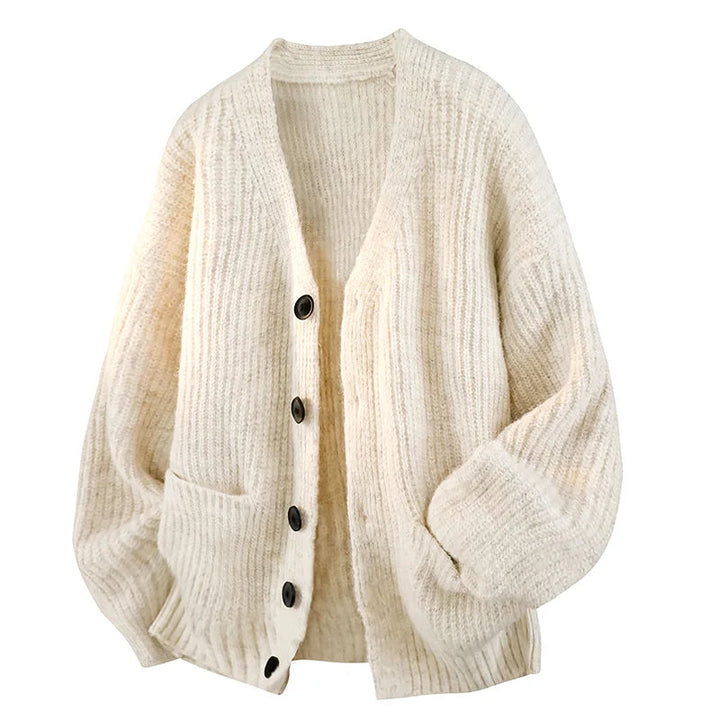 Galienne - superweicher Oversize-Cardigan mit V-Ausschnitt
