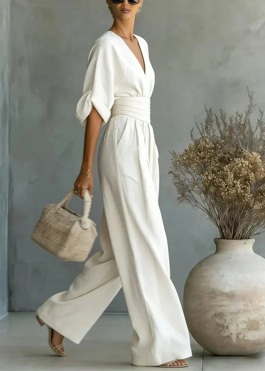 Solavie - fliessender weitbeiniger Jumpsuit