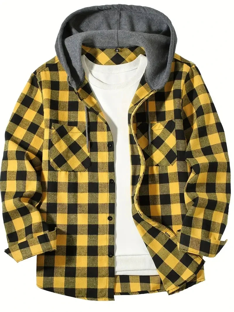 Jastor - Wattierte Karo-Jacke