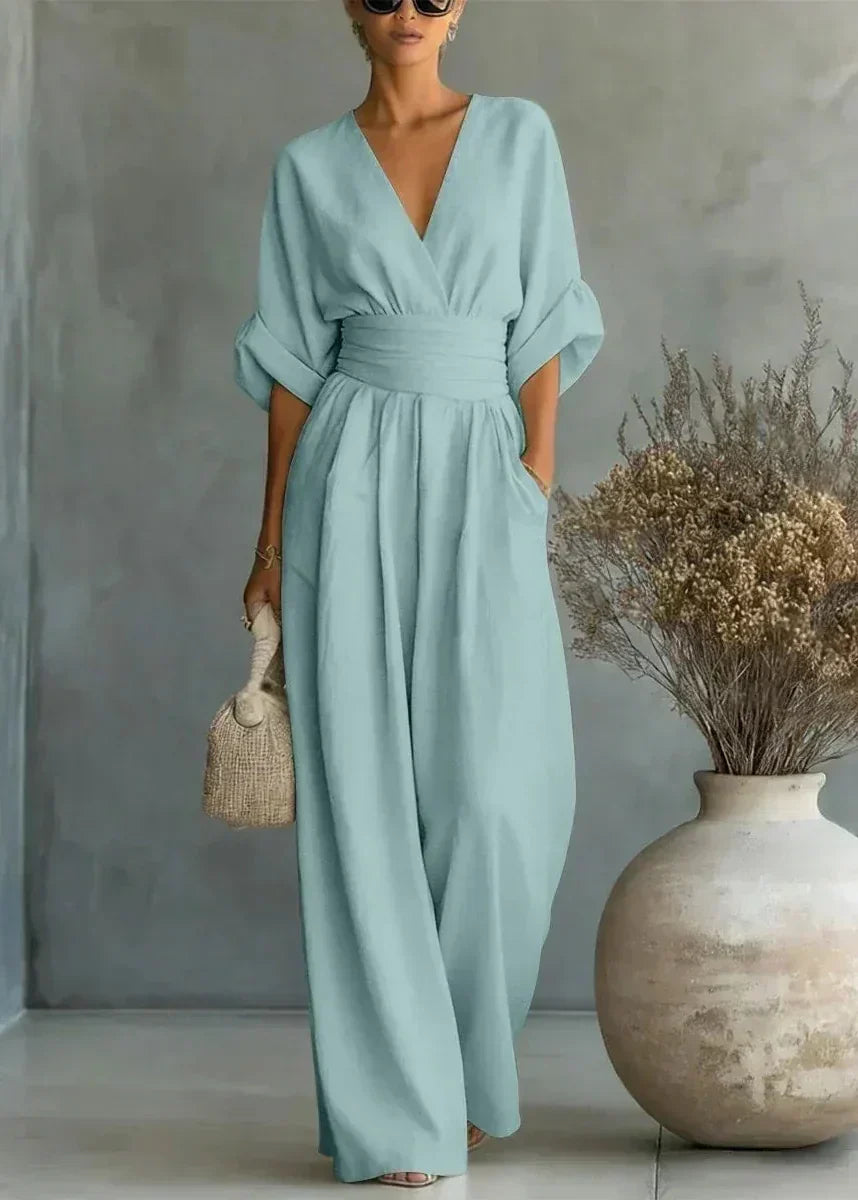 Solavie - fliessender weitbeiniger Jumpsuit