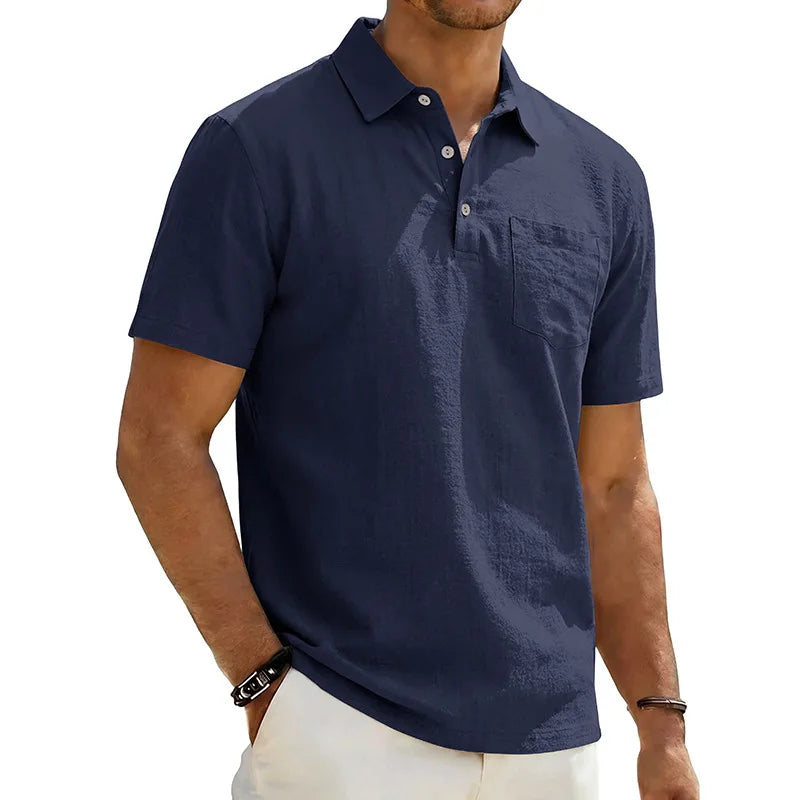 Grafton - Strukturiertes kurzärmeliges Poloshirt