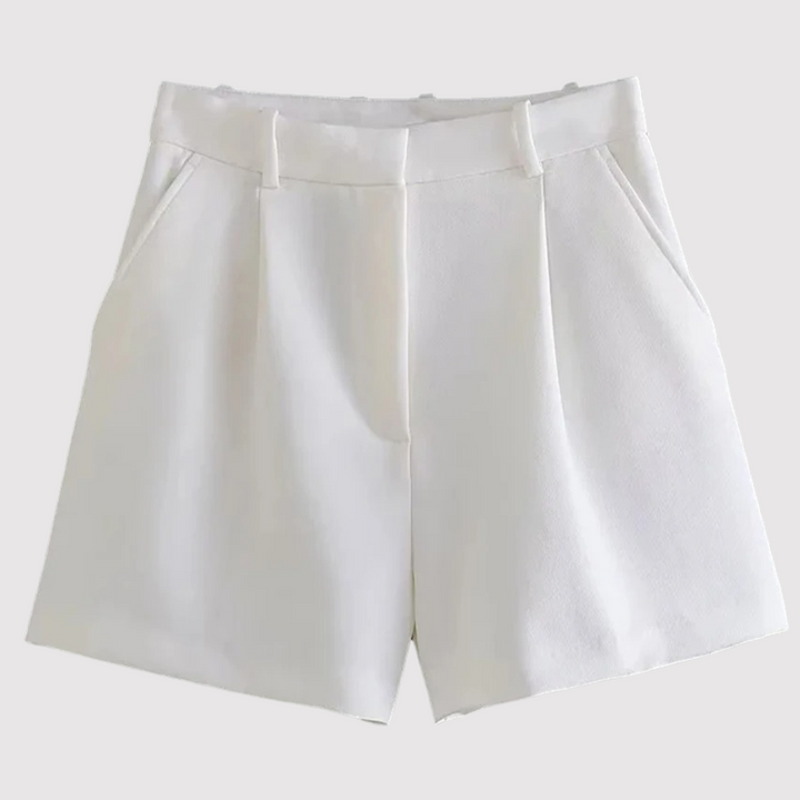 Mirelle - massgeschneiderte hochtaillierte Bundfalten-Shorts