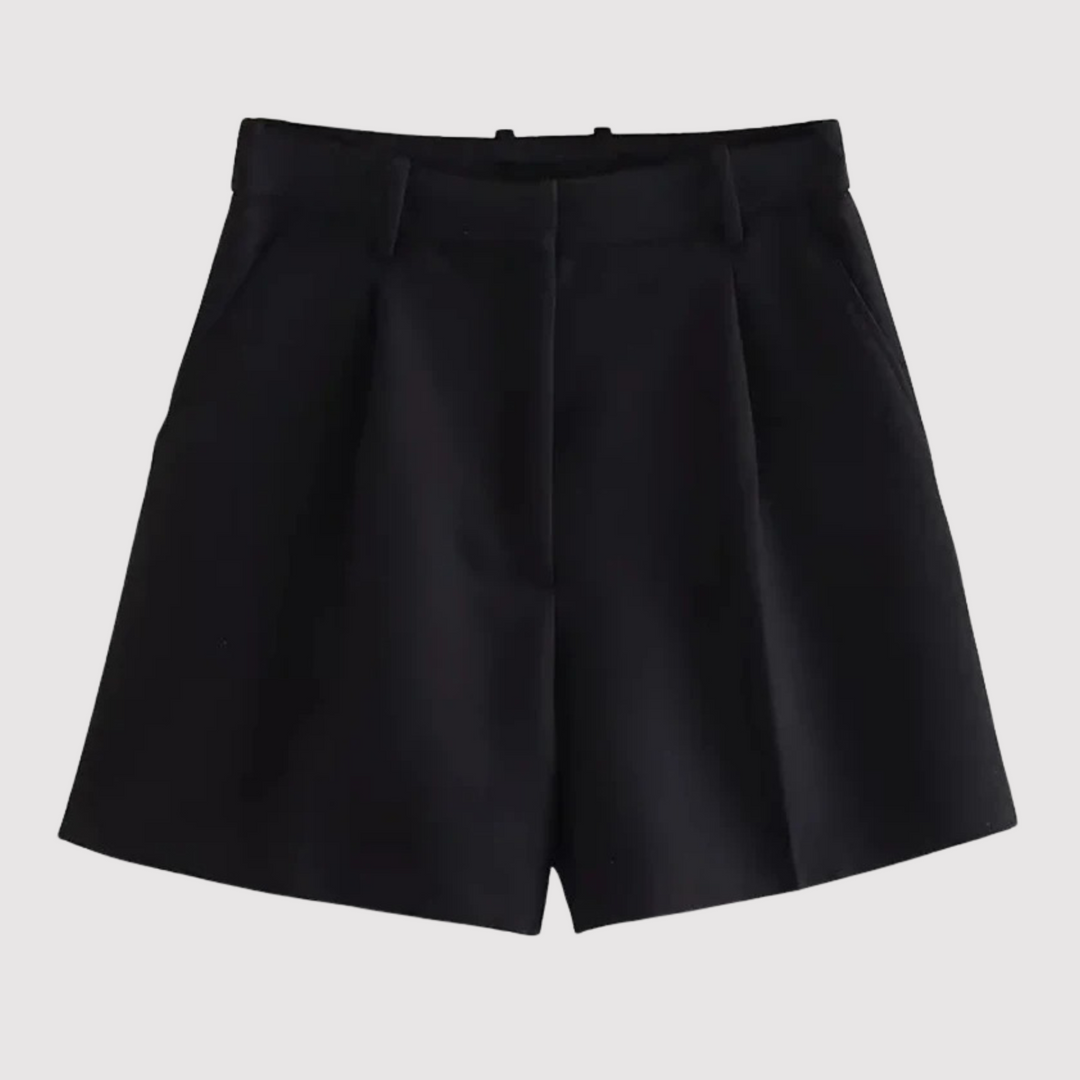 Mirelle - massgeschneiderte hochtaillierte Bundfalten-Shorts