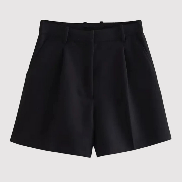 Mirelle - massgeschneiderte hochtaillierte Bundfalten-Shorts
