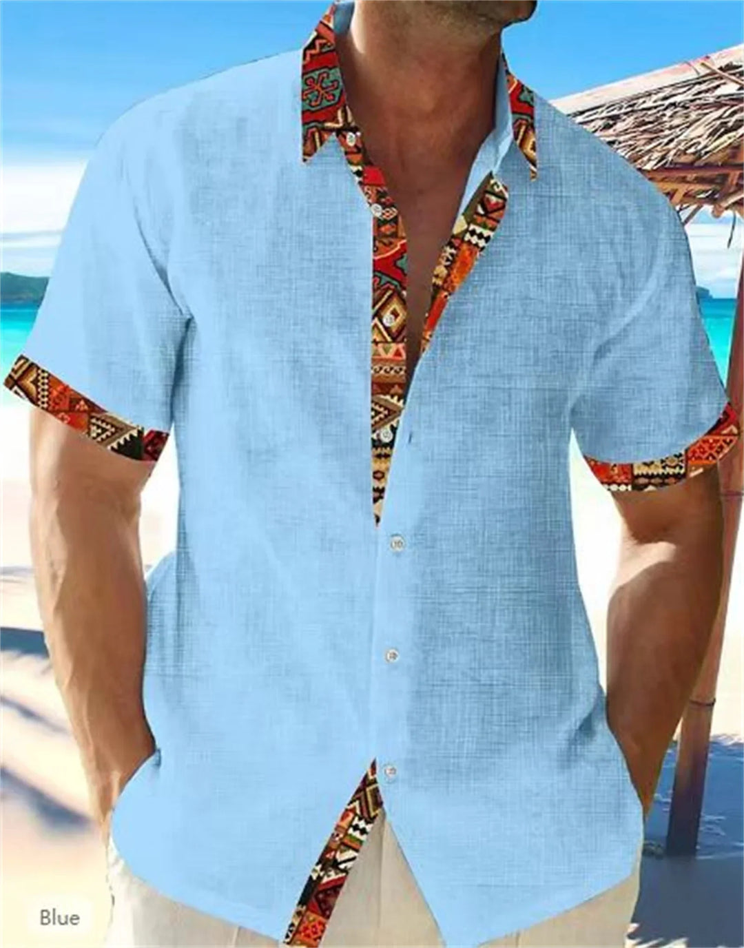 Eastcott - Freizeit-Sommerhemd mit Ethno-Print