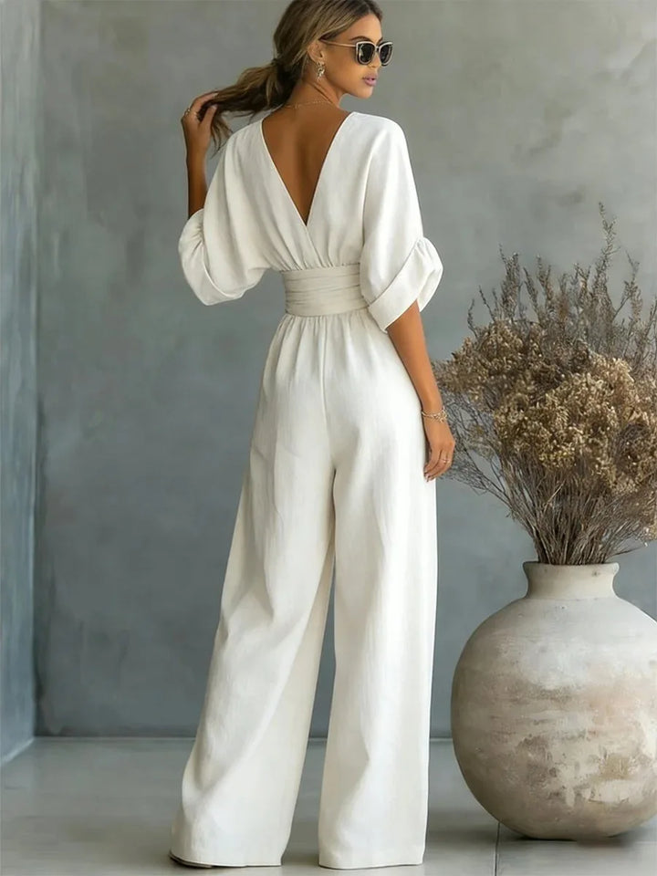 Solavie - fliessender weitbeiniger Jumpsuit