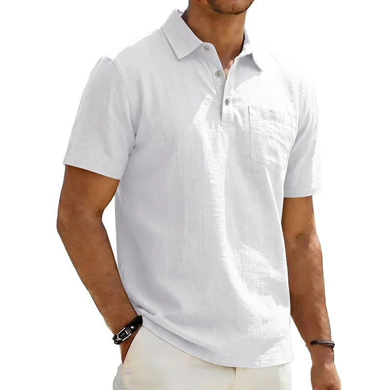 Grafton - Strukturiertes kurzärmeliges Poloshirt