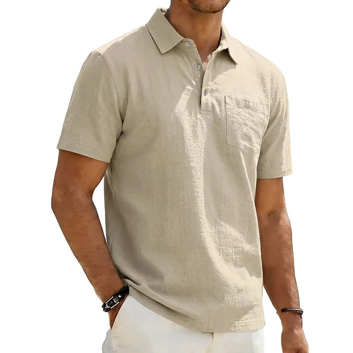 Grafton - Strukturiertes kurzärmeliges Poloshirt