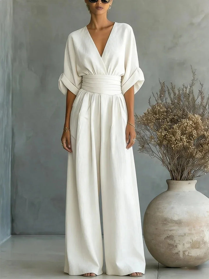 Solavie - fliessender weitbeiniger Jumpsuit