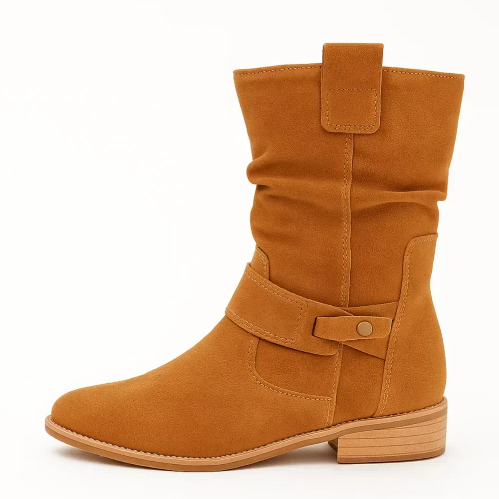 Calluna - Wadenhohe Blockabsatz-Stiefel mit Softtouch-Finish