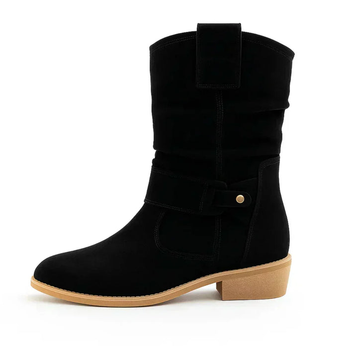 Calluna - Wadenhohe Blockabsatz-Stiefel mit Softtouch-Finish