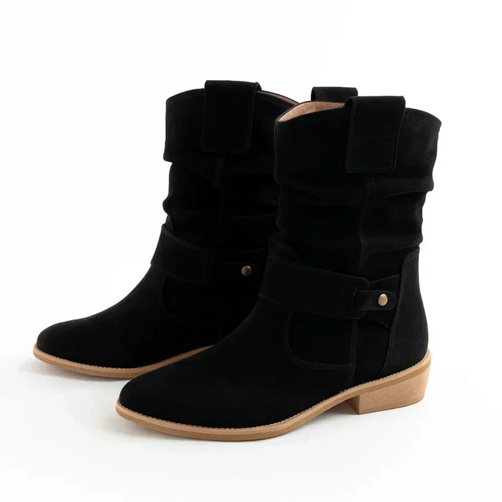Calluna - Wadenhohe Blockabsatz-Stiefel mit Softtouch-Finish