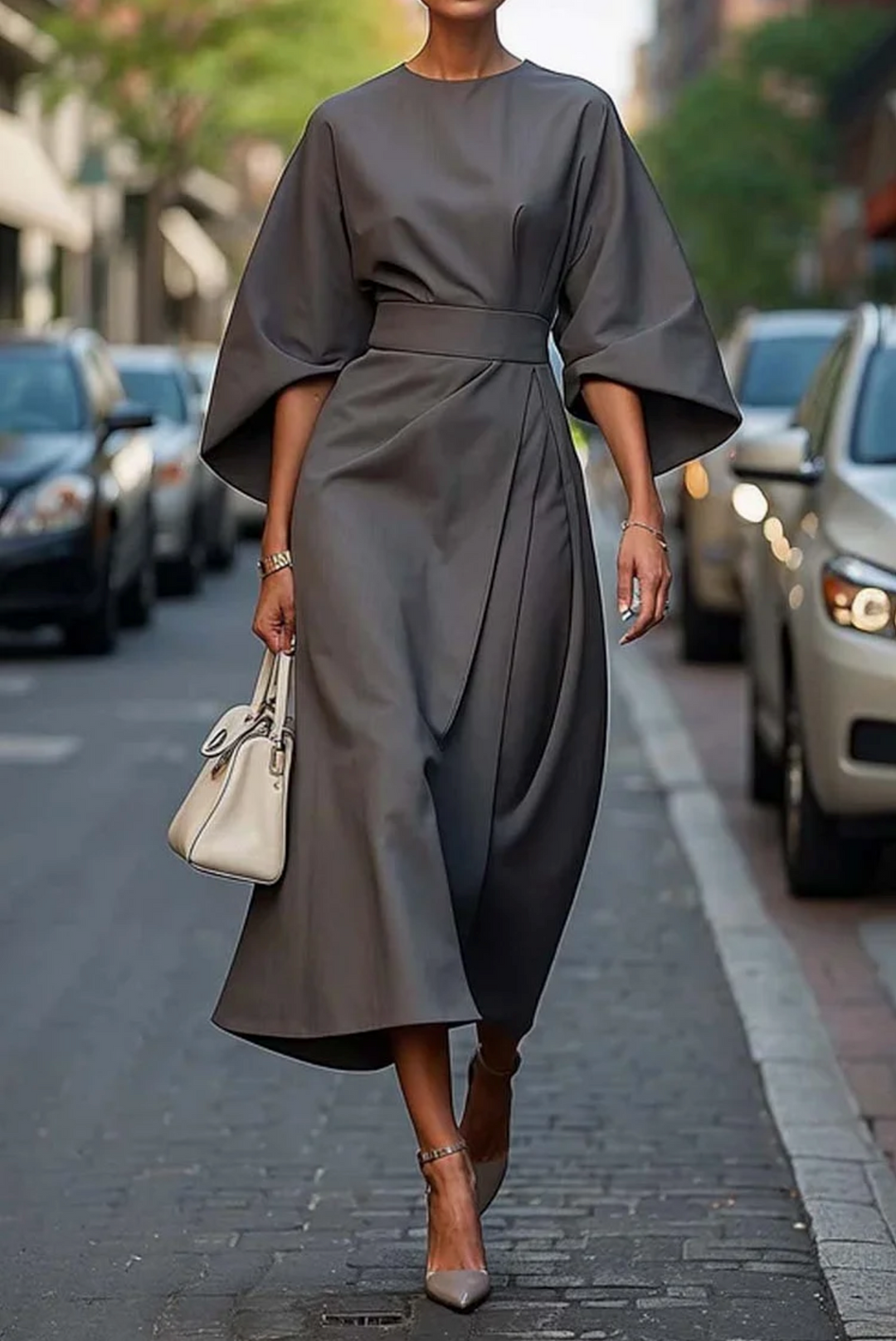 Jessaria - Luftiges Kleid mit Puffärmeln