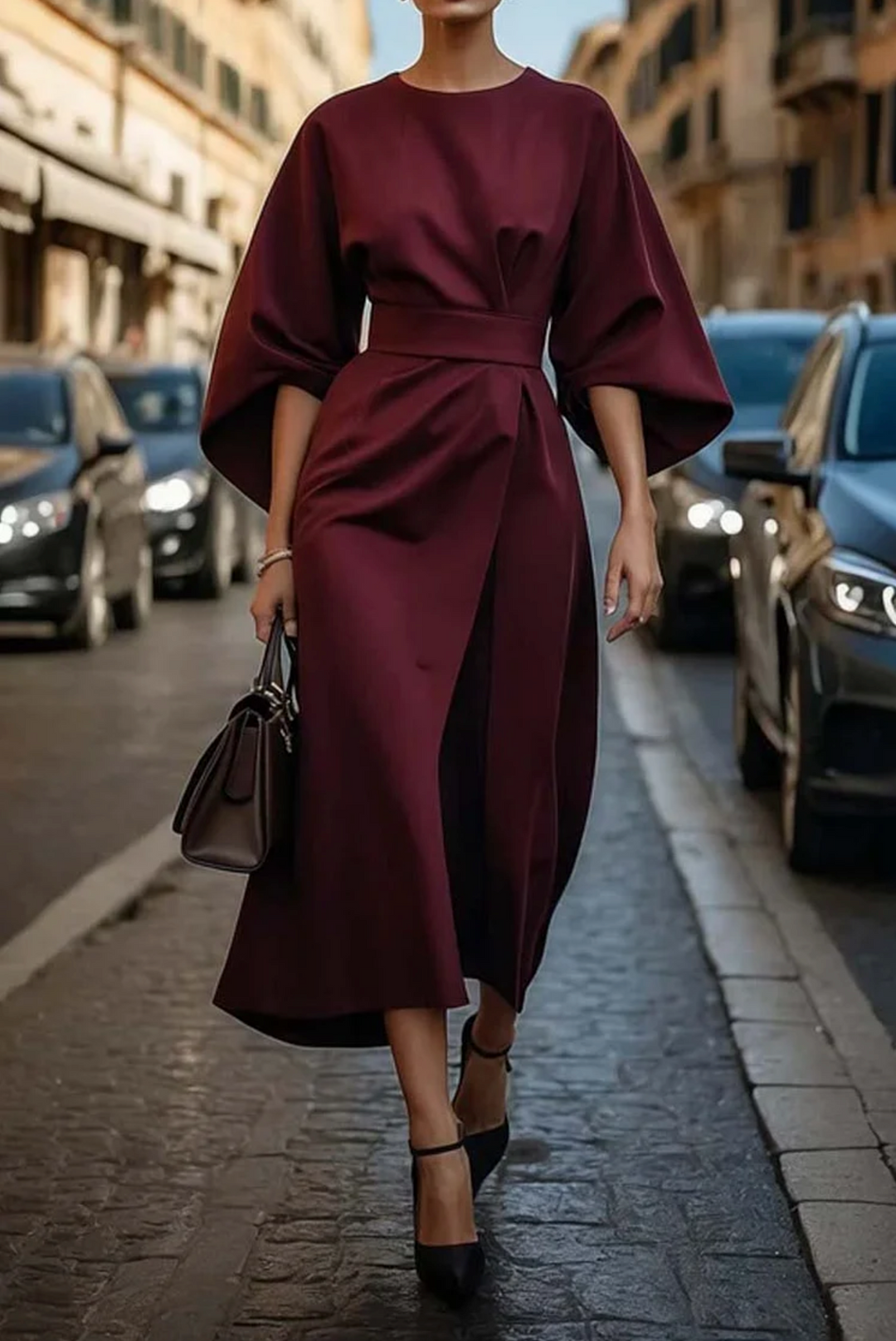 Jessaria - Luftiges Kleid mit Puffärmeln