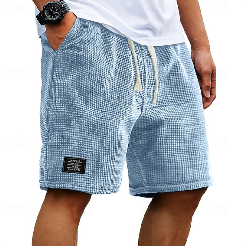 Godwin - Atmungsaktive Waffelpiqué-Shorts