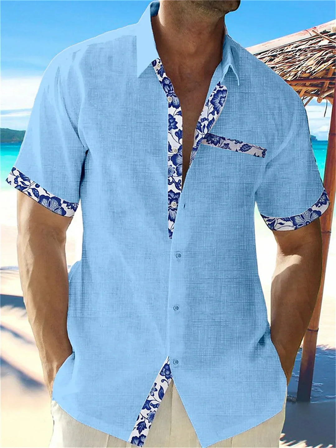 Eastcott - Freizeit-Sommerhemd mit Ethno-Print