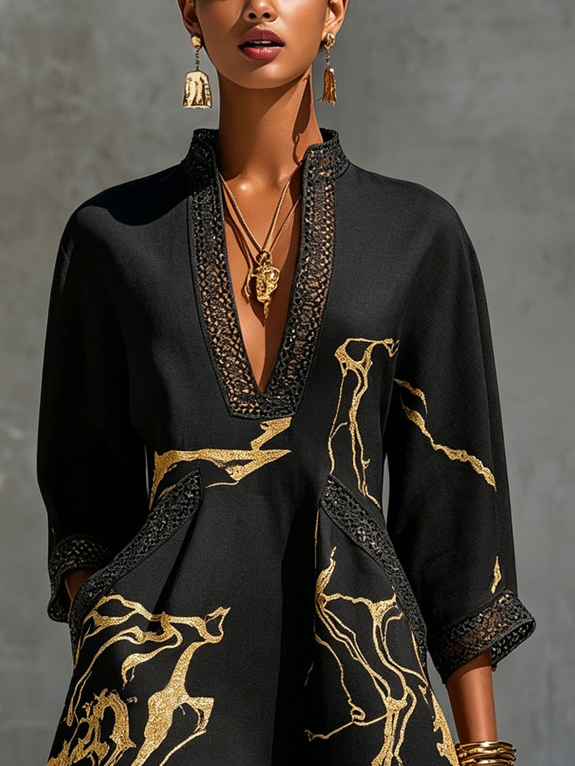 Estelline - Premium A-Linien-Kleid aus Leinen