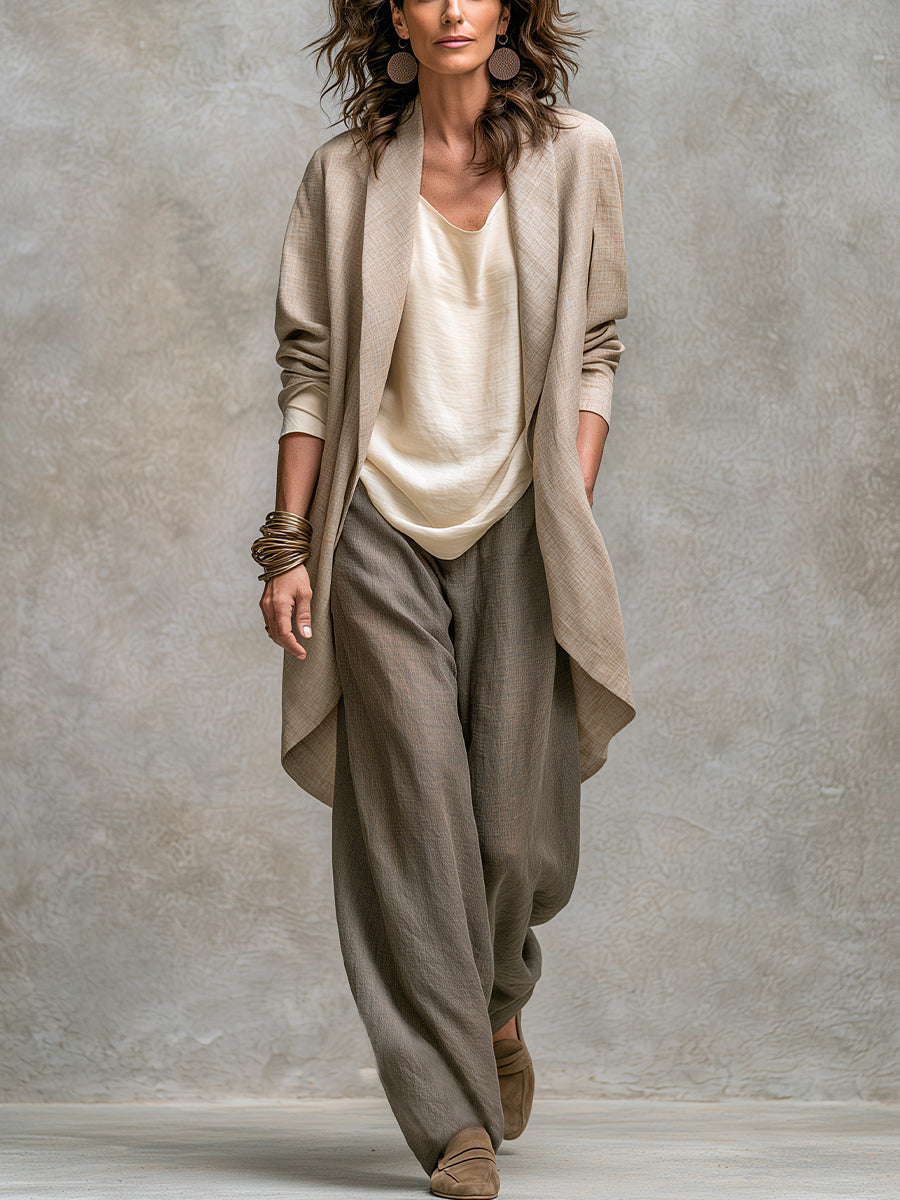 Isolenne - Dreiteiliges Premium-Set mit Wide-Leg-Hose