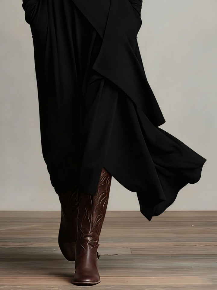 Celenora - Maxikleid mit hohem Kragen und weicher Haptik