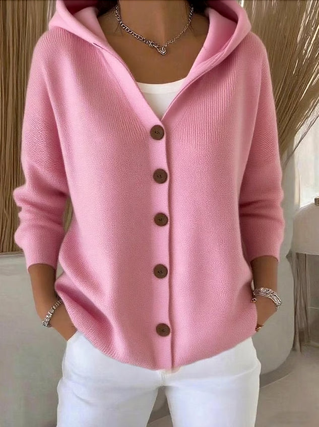 Carlotte - Gemütlicher Strick-Cardigan mit Kapuze