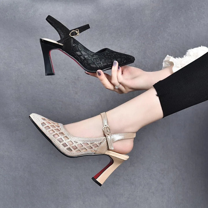 Delyse - Premium-Pumps mit Blockabsatz