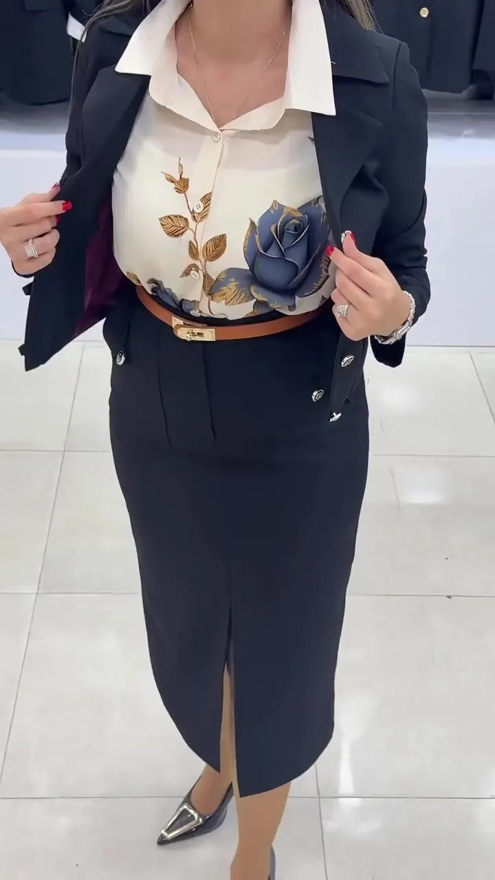 Xavina - Massgeschneidertes zweiteiliges Set aus Blazer und Rock