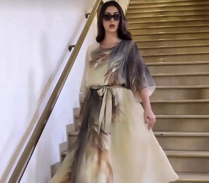 Halinor - Elegantes Maxikleid aus Chiffon