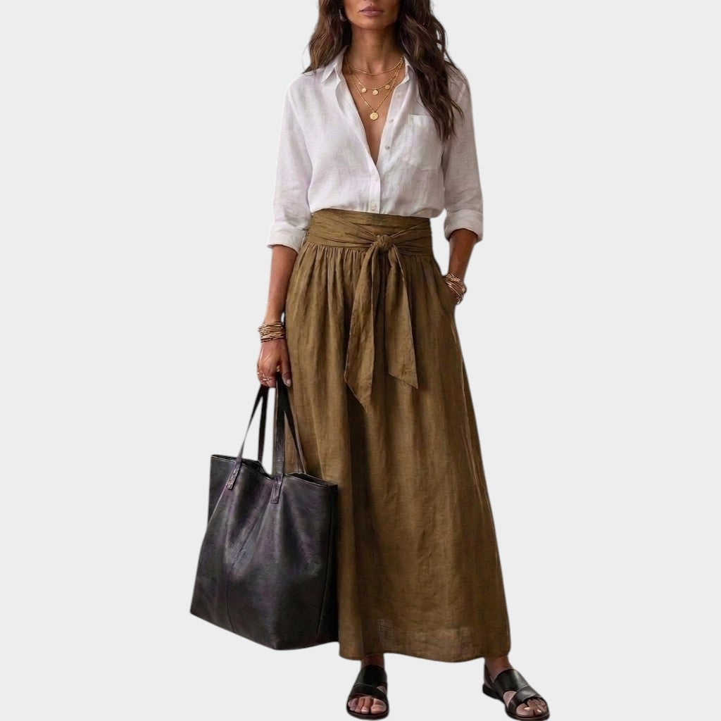 Salome - Zweiteiler aus Relaxed-Fit-Bluse und Midirock