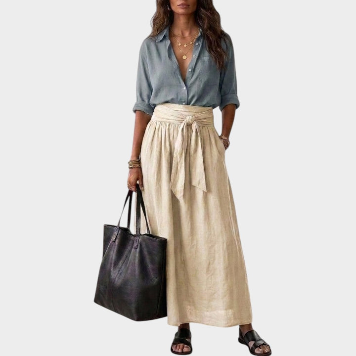 Salome - Zweiteiler aus Relaxed-Fit-Bluse und Midirock