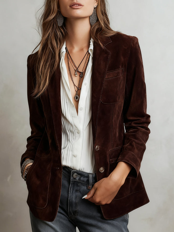 Mirevalle - Massgeschneiderter Vintage-Blazer aus Wildleder