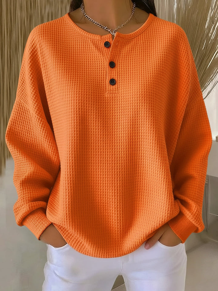 Carabelle - Strukturiertes Henley-Sweatshirt