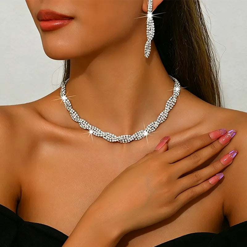Alessara - Kristall-Twist Schmuck-Set