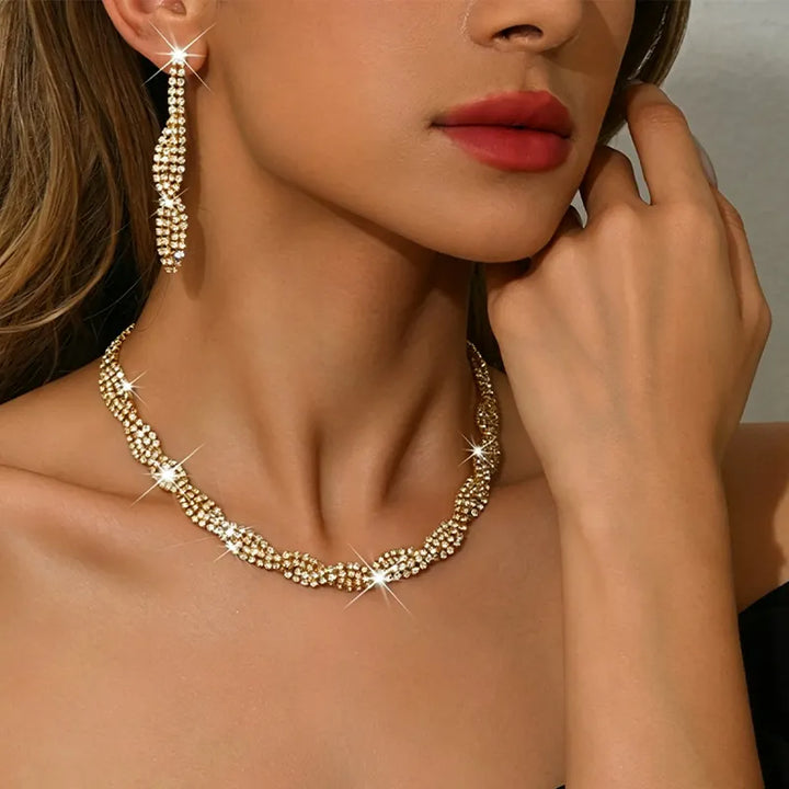 Alessara - Kristall-Twist Schmuck-Set