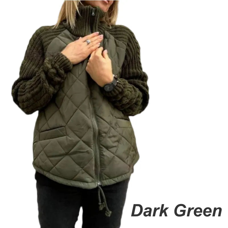 Corisanna - Warme Strickjacke mit Reissverschluss