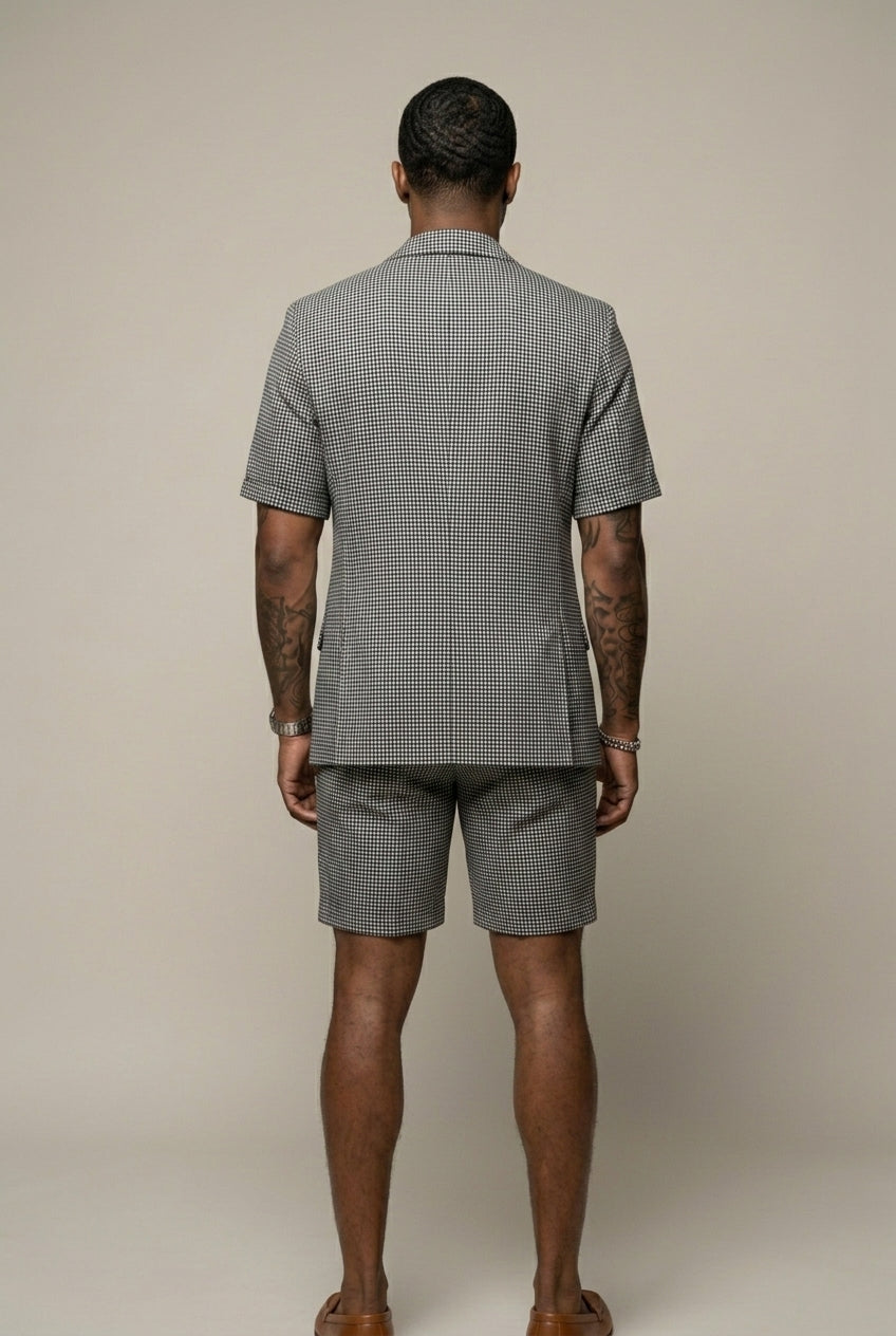 Rufus - Massgeschneidertes kariertes Blazer-und-Shorts-Set