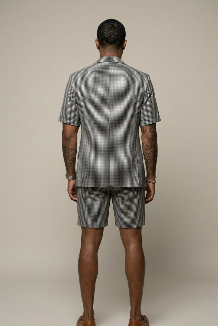 Rufus - Massgeschneidertes kariertes Blazer-und-Shorts-Set