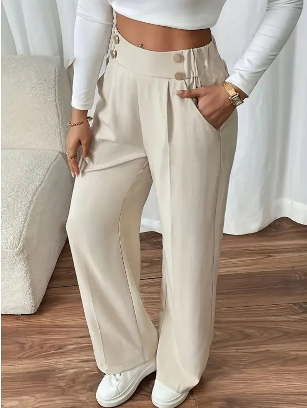 Ashlena - Soft-Touch-Hose mit weitem Bein und hohem Bund